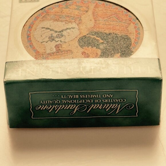 Thirstystone Natural Solid Sandstone Coasters Set Of 4 Chickens Design - Picture 5 of 14